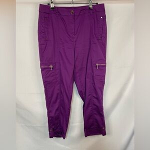 Chicos purple and silver joggers style slack. So cute, casual & a little sport.